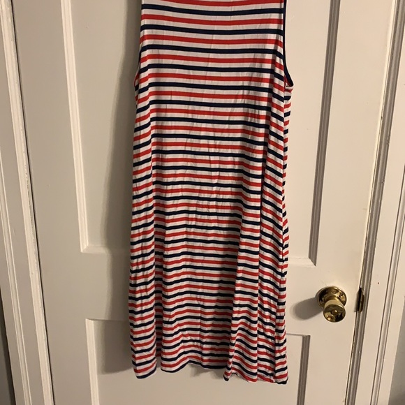 Time and tru red and blue striped jersey dress - Picture 3 of 7